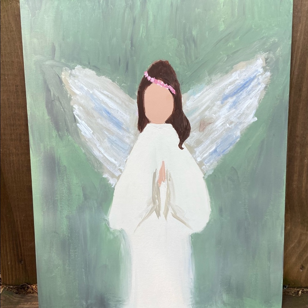 16x20 acrylic Farmhouse Angel on canvas board.